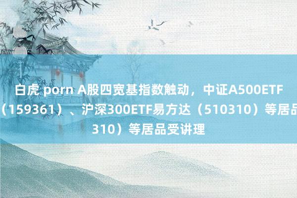 白虎 porn A股四宽基指数触动，中证A500ETF易方达（159361）、沪深300ETF易方达（510310）等居品受讲理