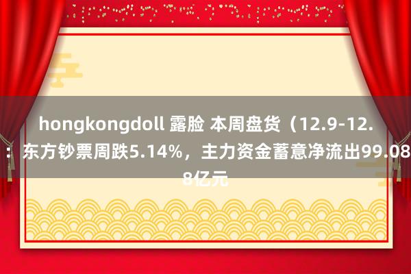 hongkongdoll 露脸 本周盘货（12.9-12.13）：东方钞票周跌5.14%，主力资金蓄意净流出99.08亿元