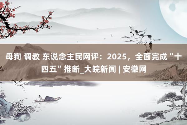母狗 调教 东说念主民网评：2025，全面完成“十四五”推断_大皖新闻 | 安徽网