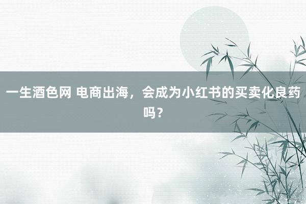 一生酒色网 电商出海，会成为小红书的买卖化良药吗？