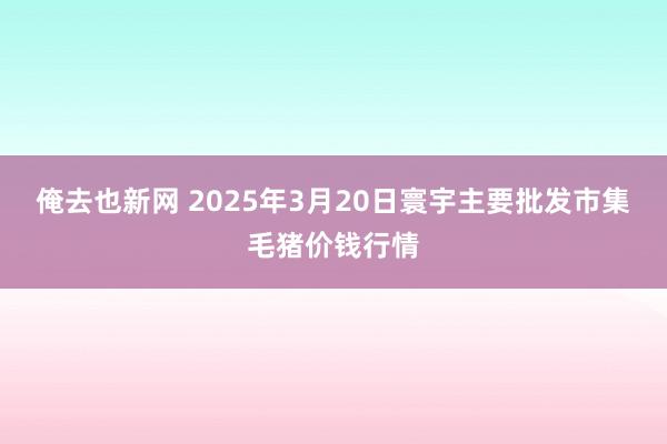 俺去也新网 2025年3月20日寰宇主要批发市集毛猪价钱行情