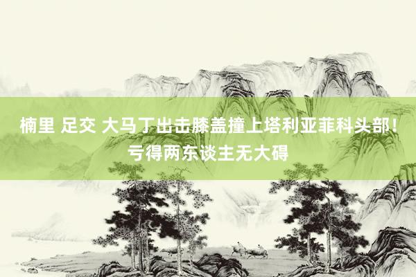 楠里 足交 大马丁出击膝盖撞上塔利亚菲科头部！亏得两东谈主无大碍