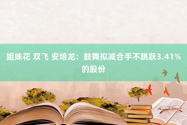 姐妹花 双飞 安培龙：鼓舞拟减合手不跳跃3.41%的股份