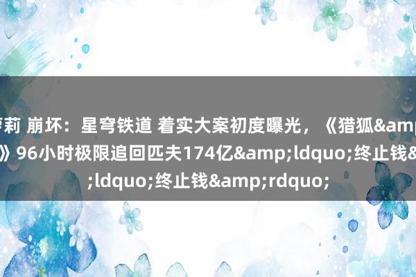 萝莉 崩坏：星穹铁道 着实大案初度曝光，《猎狐&middot;活动》96小时极限追回匹夫174亿&ldquo;终止钱&rdquo;