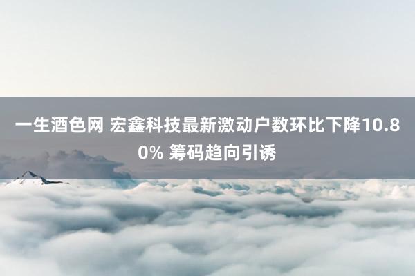 一生酒色网 宏鑫科技最新激动户数环比下降10.80% 筹码趋向引诱