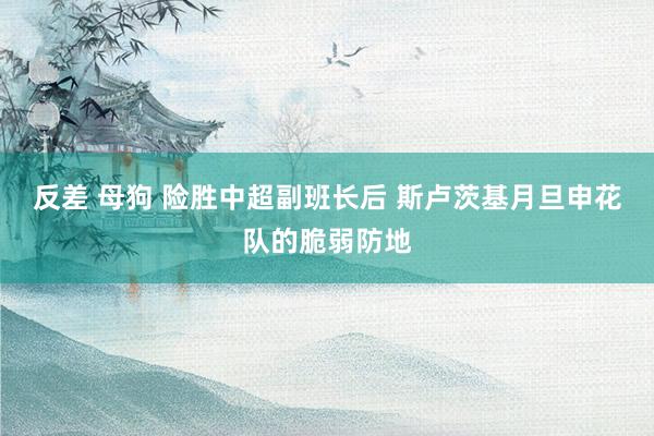 反差 母狗 险胜中超副班长后 斯卢茨基月旦申花队的脆弱防地