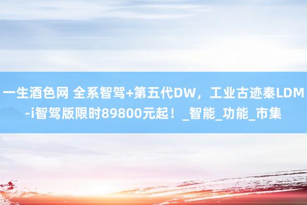 一生酒色网 全系智驾+第五代DW，工业古迹秦LDM-i智驾版限时89800元起！_智能_功能_市集