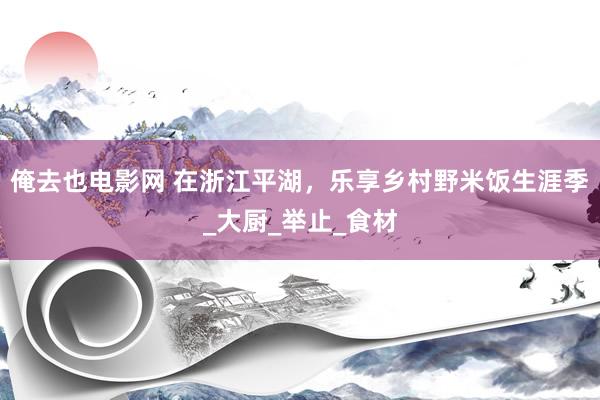 俺去也电影网 在浙江平湖，乐享乡村野米饭生涯季_大厨_举止_食材