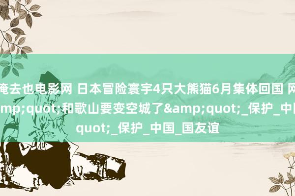 俺去也电影网 日本冒险寰宇4只大熊猫6月集体回国 网友哀嚎&quot;和歌山要变空城了&quot;_保护_中国_国友谊