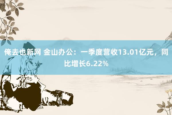俺去也新网 金山办公：一季度营收13.01亿元，同比增长6.22%